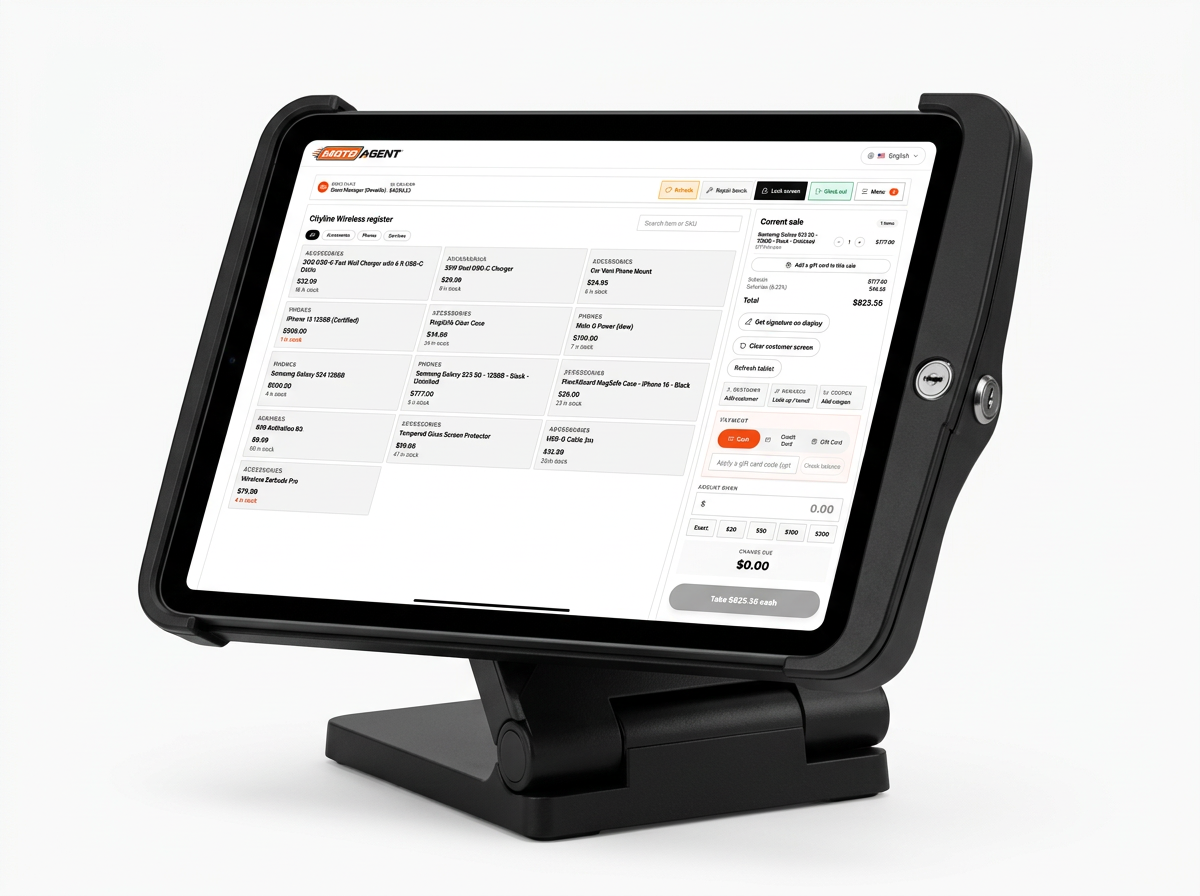 Register tablet and stand